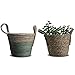 Produktbild 7WUNDERBAR Seegras Korb Pflanzenkörbe Blumenkorb Blumentopf Pflanzkorb Pflanzentöpfe Übertöpfe Aufbewahrungskorb 18cm 2er Set für drinnen und draußen (B)