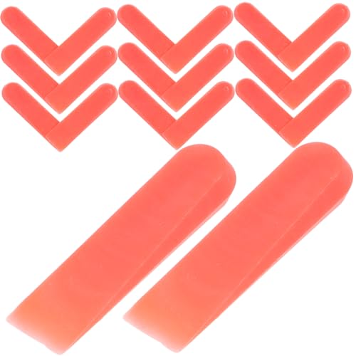 CTIRCHIU 100pcs Tile Spacers and Leveling Wedges 5mm Red Plastic Clips for Ceramic Tile Installation Leveling System Tools for Floor and Wall Tiling