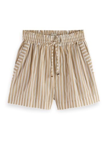 Short en lin Scotch & Soda imprimé à taille haute pour femme