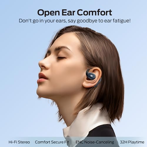 Image of Monster Open Ear AC328 Wireless Earbuds, Open Ear Headphones 32H Playtime, Lightweight Comfort Bluetooth Earbuds, Bluetooth 6.0 Earphones Stereo Sound