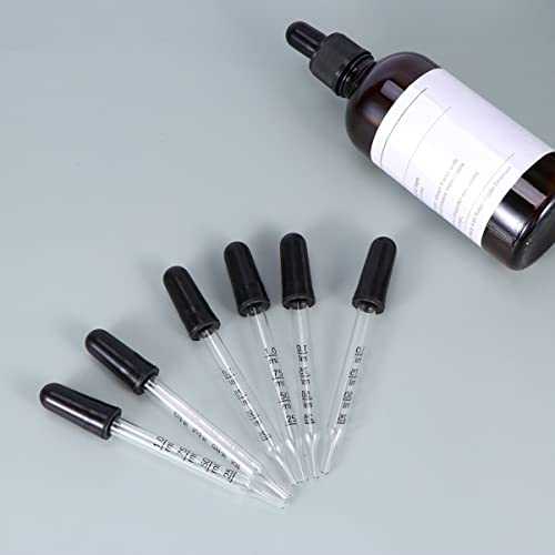 POPETPOP Conta- Gotas de 20 Peças Com Cabeça de Borracha Pipetas de Vidro Conta- Gotas de Pipeta par