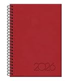 Agenda Semanal Curpiel | Espiral | Colores | 17 X 23.5 Cm (Rojo)