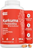 Kurkuma mit Ingwer, Schwarzem Pfeffer und Probiotika, 10.300mg, 125 Kapseln