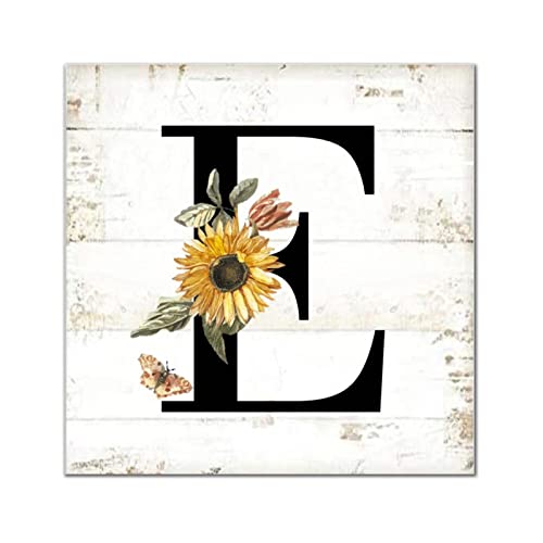 Plaque murale vintage bois lettre E pour embellir la cuisine ou le salon familial