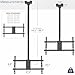 VIVO Ceiling Swivel TV Mount for 43 to 86 inch Screens, Telescoping Height Adjustment with 5.5ft Extension Pole, Fits Pitched/Vaulted Roof, Holds 132 lbs, Black, MOUNT-VC86-5