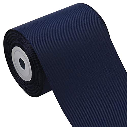 Laribbons 3 Inch Wide Solid Color Grosgrain Ribbon - 10 Yard/Spool (370 Navy Blue)