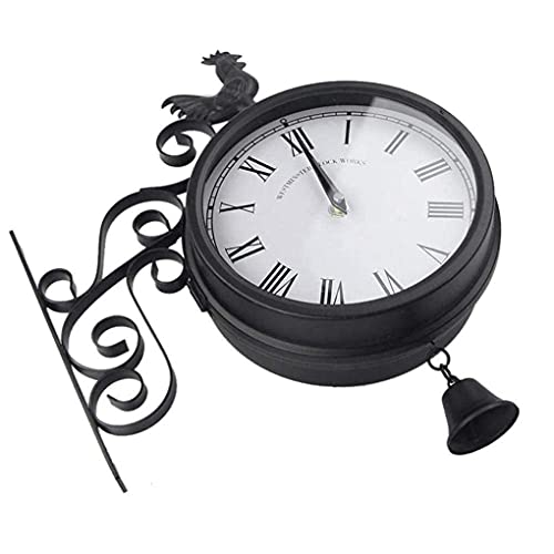 Horloge murale extérieure résistante aux intempéries avec cloches numériques précises - 8