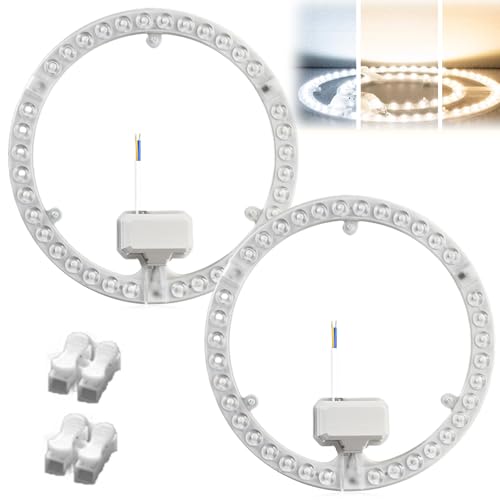 Kit de 2 módulos LED con convertidor 36W ¡tarjeta de conversión blanca 6500K para lámparas de techo Ø23cm