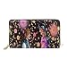 Produktbild Real Leather Zip Warrior and Beauty Love Around Wallet Clutch Large Travel Purse Wristlet