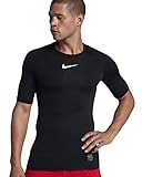 Ofrece libertad de movimiento Nike M NP Top SS Comp T-Shirt, Hombre, Black/White/White, L