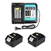 Produktbild Ersatz 3A DC18RC Ladegerät mit 2X Akku 18V 5.0Ah für Makita Staubsauger DCL182Z DCL180Z Rasenmäher DLM380Z DLM431Z Gebläse DUB362Z DUB361Z DUB183Z akkuschrauber 18 Volt Batterie