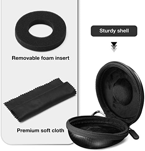 ProCase Travel Watch Case, Single Wristwatch Storage Holder, Portable Zipper Smart Watch Box Organizer for Men Women Black