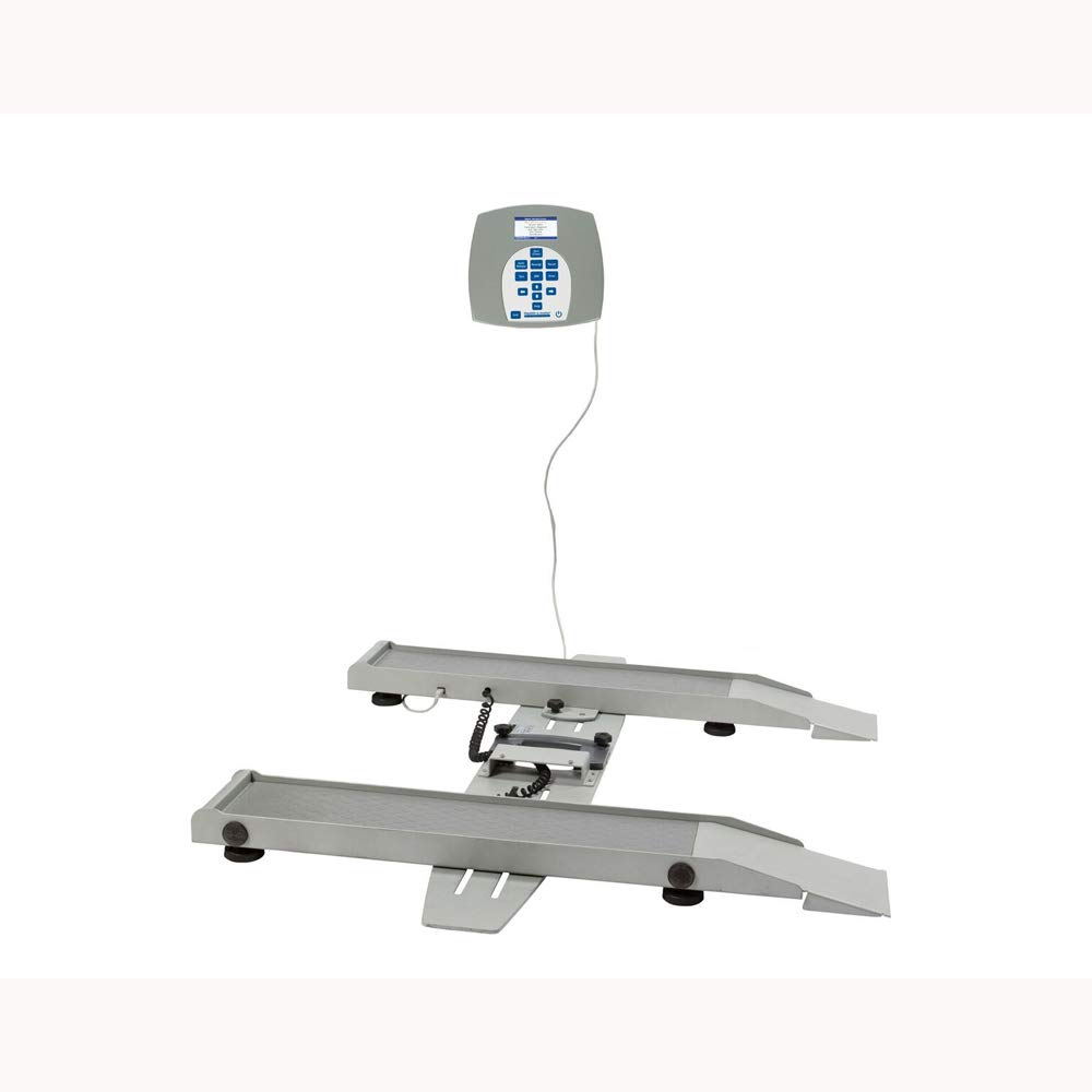 Health o meter 2400KG Digital Portable Wheelchair Scale 363 kg Capacity Adjustable Tracks BMI Calculation Wireless Connectivity