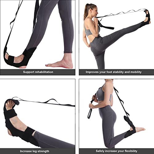 Fourmor Yoga Strap - Leg And Calf Stretcher Strap With Adjustable Loops, Nonelastic Stretch Strap For Physical Therapy, Pilates, Dance And Gymnastics With Carry ，Plantar Fasciitis Relief #TOP4