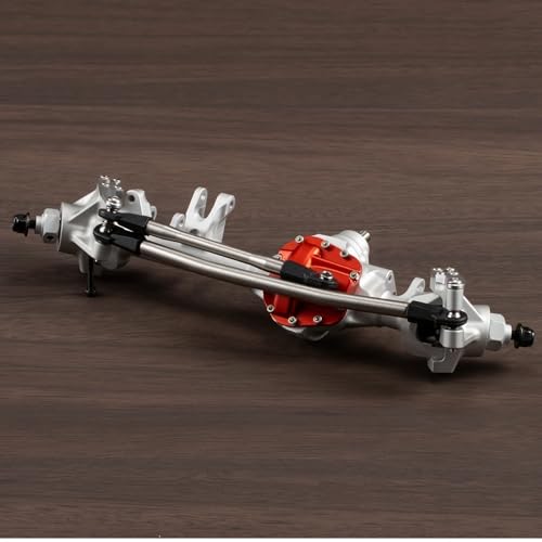 Machined Aluminum HD44 Offset Straight Axle for VS4-10 Phoenix SCX10 II Chassis 1/10 RC Rock Crawler Built (Silver Front Axle)