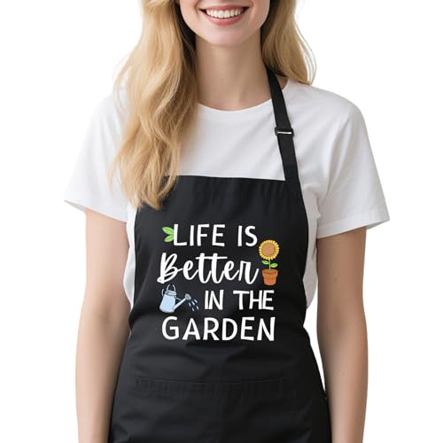 Oxpaynop Gardening Apron for Women with Pockets