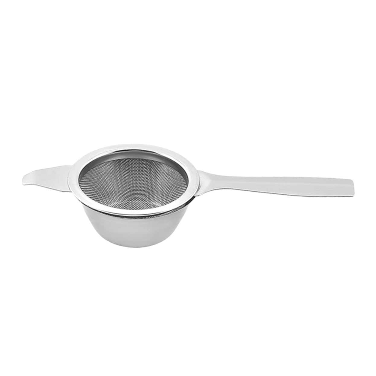 LAPYAPPE Household Stainless Steel Tea Strainer with Long Handle Ergonomic Design for Loose Leaf Tea Practical Mesh Filter for Oolong and