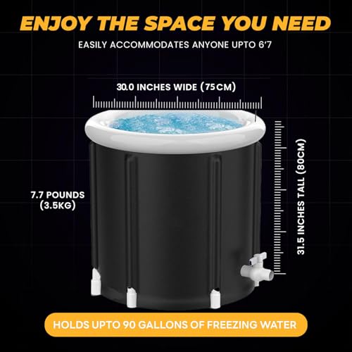30''H Tamanho Grande Banheira para Adultos, Inflável Portátil Banheira Para Chuveiro ， 4 Camadas I