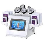 80K Ultrasonic Vacuum Cavitation Machine, 6 In 1 Multipolar Radio Frequency Photorejuvenation+EMS Machine,Skin Lift Massager Cellulite Reduction Device, weight Loss Beauty Machine for Face Waist Leg
