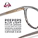 Peepers by PeeperSpecs Oprah's Favorite Women's That's a Wrap Round Blue Light Blocking Reading Glasses - Smoke +1.50