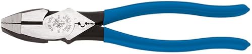 Klein Tools Alicates de Lineman's D2000-9NECR con engarzado, diseño aerodinámico de alto apalancamiento con cuchillos endurecidos por inducción y