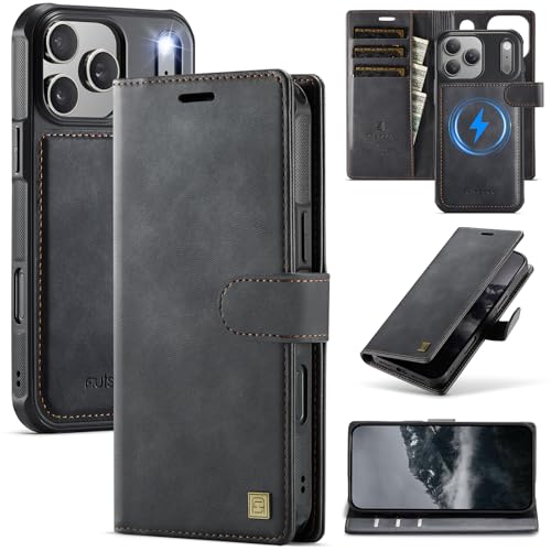 For 2025���f��iPhone17Pro Max�P�[�X�蒠�^2in1������ RFID�u���b�NMagsafe�Ή����C�����X�[�d�Ή� ���O�����R�}�O�l�b�g�������U�[�X�^���h�@�\�J�[�h���[�X�}�z�P�[�X�yMYH�z�A�C�t�H��17�v���}�b�N�X/���ӂ���17�v���}