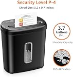 Amazon Basics 8-Sheet Cross-Cut Paper Shredder and Credit Card Shredder - Black