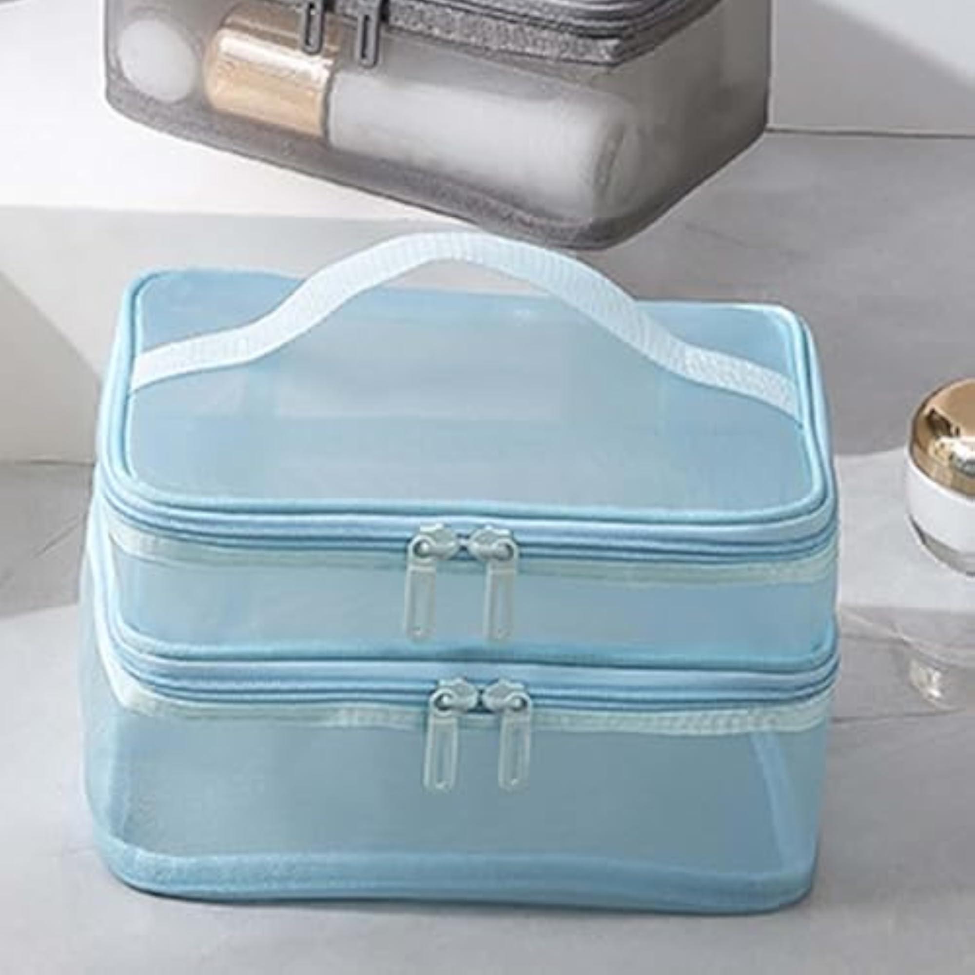 Makeup Cosmetic Bag Transparent Visible for Toiletries
