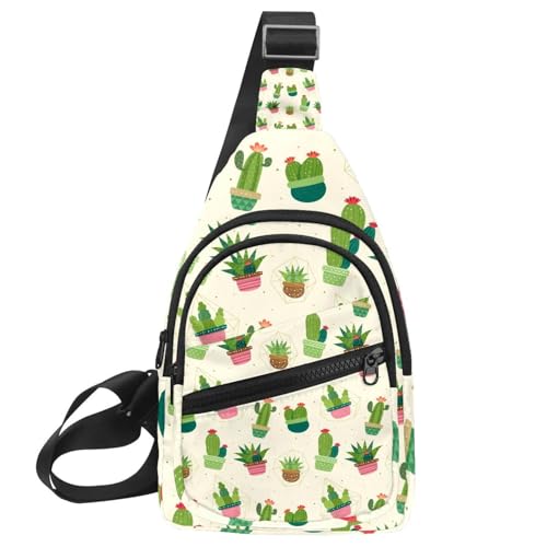 Mochila con diseño de cactus de diamante dibujado a mano y correa ajustable