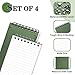 COIDEA Waterproof Notebook, 4 Pack Top-Spiral Pocket Notepad, 3