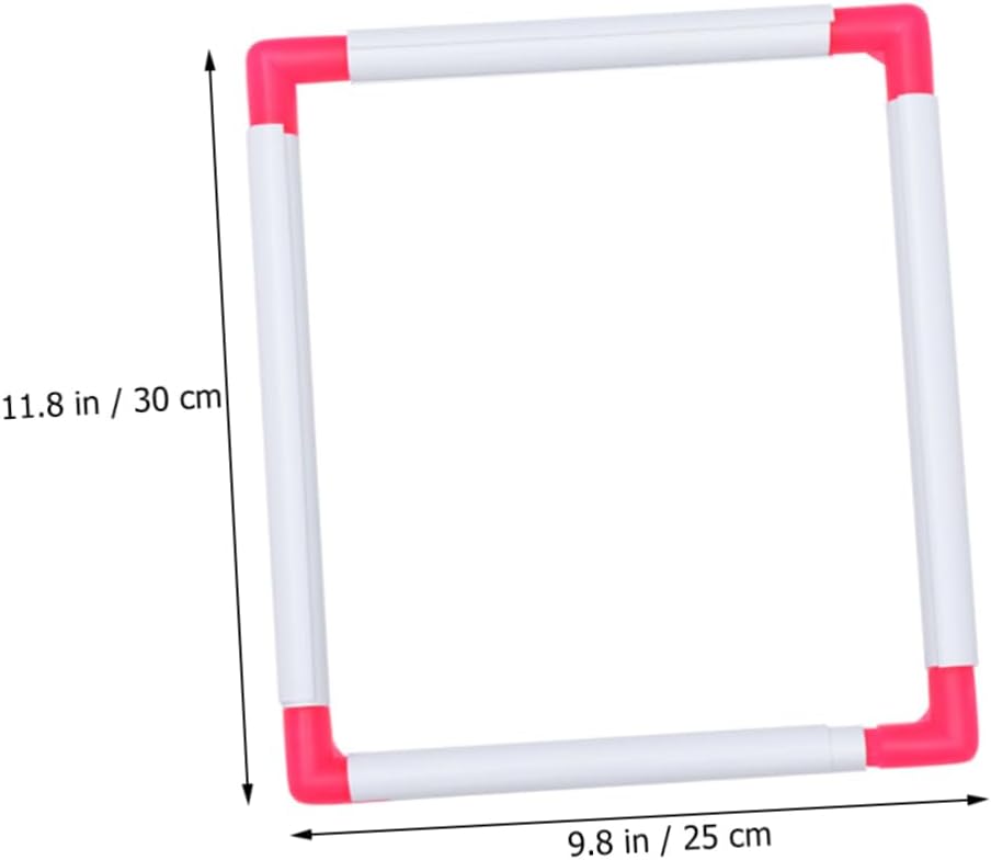 Angoily PVC Clip Embroidery Frame for Cross Stitch Portable 25x30cm Hoop for Quilting for Beginners and Sewing Projects Random Color