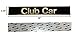 Club Car DS Golf Cart Name Plate, Replace OEM 1014198, Black Gold Decal, 18