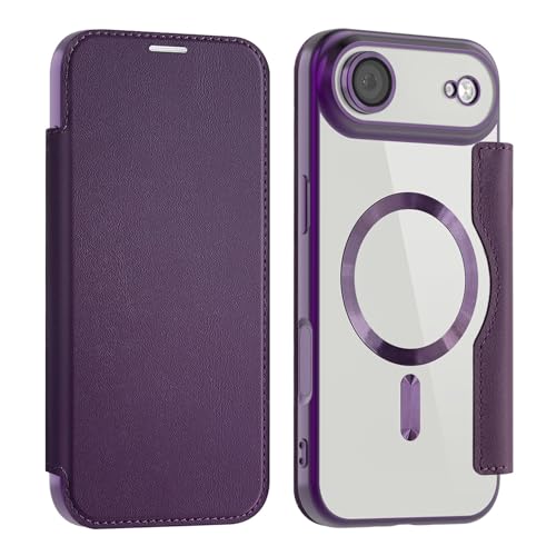 Étui cuir premium iPhone 17 Air coque portefeuille robuste RFID et dos magnétique haut de gamme