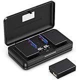 Présentation de la fonction : ce boîtier de charge de batterie peut charger simultanément deux batteries ; livré avec un câble de charge USB de 34 cm, et peut également être chargé avec un câble de charge de type C ; la fonction de lecteur de carte SD automatique vous permet de lire directement le contenu de la carte mémoire SD en la reliant à un ordinateur ; écran LCD, affichage en temps réel du niveau de batterie ; il peut être utilisé comme source d'alimentation pour charger d'autres appareils via USB ; livré avec deux SD emplacements de stockage pour carte mémoire