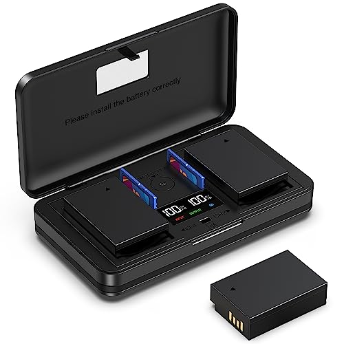 LIFEMOI LP-E17 (1200 mA) Juego de cargador multifuncional para cámara (incluye dos baterías) compatible con Canon EOS 200D/200D2 M3/5/6 750D/760D/800D/850D/8000D/9000D/77D T6i/T6s/X8i/T8i/T7i