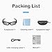 RERBO Sports Camera Glasses for Men, Video Recording Glasses, 1080P HD Eyewear UV Protection Camera Sunglasses for Outdoor Activities Cycling, Traveling, Driving