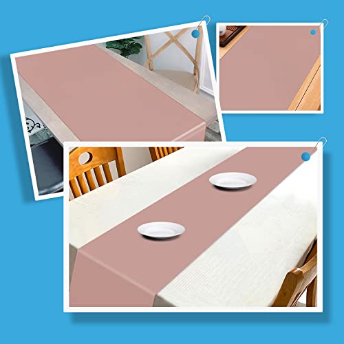 12 Pack 12" X 108" Satin Table Runners, Satin Silk Polyester Rose Gold Table Runner For Party, Wedding, Rose Gold #TOP5