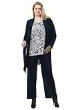 Blazer zum Kombinieren Trendy Slinky Lagenlook Long Jacke A-Linie dunkelblau Größe 44/46