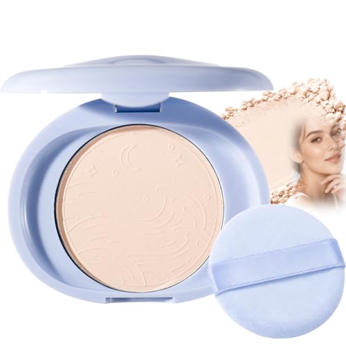 Image of Soft Beige Pressed Setting Powder Compact with Mirror and Puff