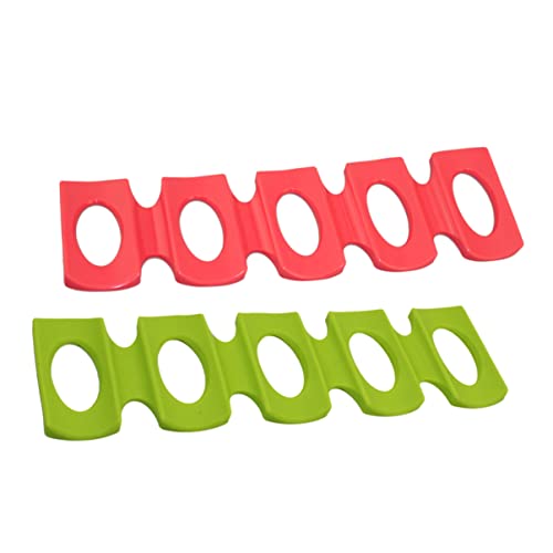 OKUMEYR 2pcs Silicone Beverage Storage Mat Organiser for Beer Wine and Drinks Stacking Rack for Home Refrigerator and Bar Use and Easy to and Red