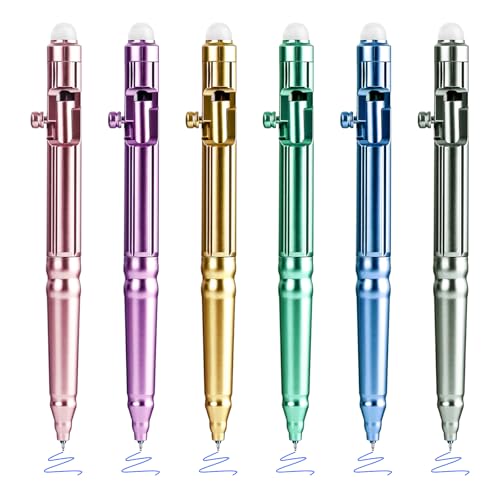 BAYTORY 6 bolígrafos borrables de gel retráctiles azul 0.5 mm