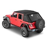 MasterTop SkyMaster Frameless Fastback Soft Top - Fits Jeep Wrangler JL 4-Door 2018-2022 - Flip-Back...