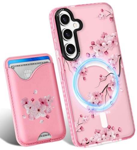 Reviews de Tarjeteros y fundas para Mujer los preferidos por los clientes. 50 Toycamp - Funda magnética para Samsung Galaxy S25, compatible con Magsafe con tarjetero de crédito, para mujeres, adolescentes, niñas, Kawaii, diseño único de flores, para...