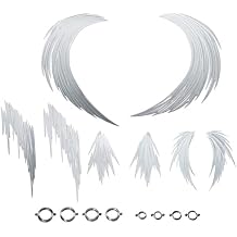 1/18 1/12 1/144 Scale Action Figure Effect Set 8Pcs Rings, 8Pcs Wind Blades Transparent PVC Model Kit for Anime Characters
