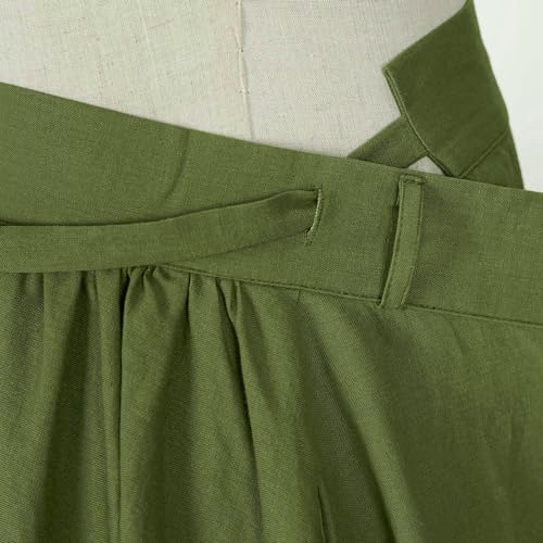 Rainday Women'S Linen Wrap Skirt Casual Maxi Skirt Vintage A Line Linen Skirt thumb #3