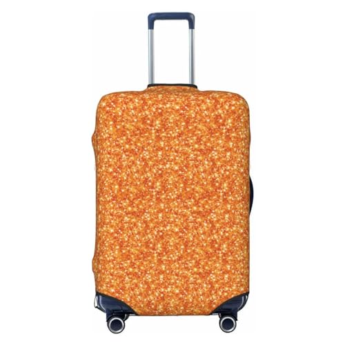 Orange Glitter Lightning Luggage Cover Protector Anti-Scratch Washable Fits 18-32 Inch Luggage-X-Large