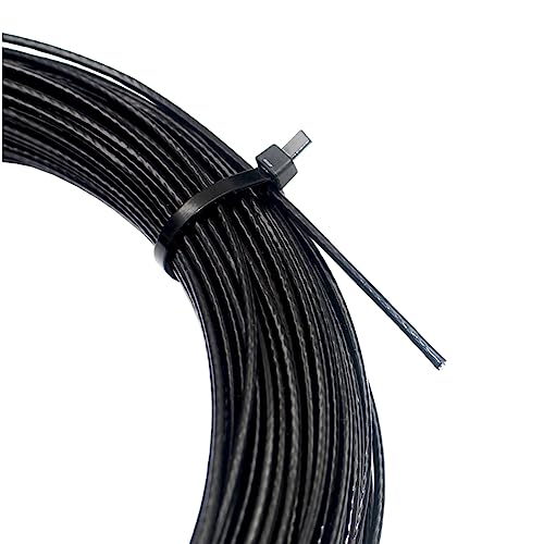 DGOL Soft Black Vinyl Coated 100 ft 304 Stainless Steel Cable Wire Rope 1/16 inch Core Diameter 3/64 inch with 20pcs Sleeves Stops