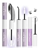 LZM Wimpernkleber Lash Bond And Seal - Langlebig Wimpernkleber Schwarz und Entferner Wasserdicht Wimpern Kleber Extensions Sichere Formel Bond And Seal Lash Glue and Remover Kit (02)