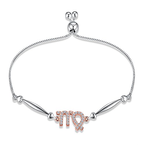 Uniqstore Virgo de la constelación 12 joyería 925 pulsera de plata esterlina Señora Women Girl
