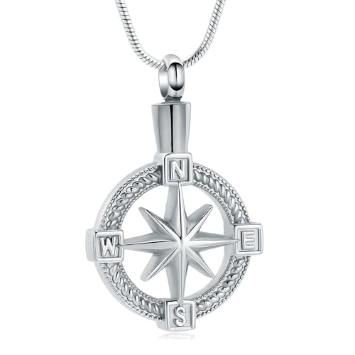 Collier boussole pour cendres Oinsi le bijou cinéraire pour garder un proche près du coeur